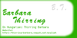 barbara thirring business card